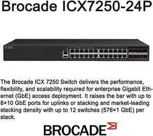 Brocade ICX7250-24P ICX 7250 Switch