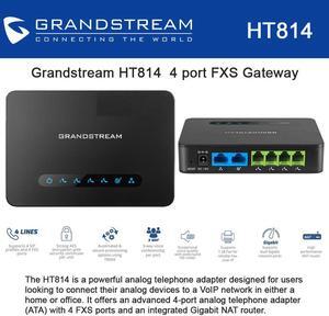 Grandstream HT814 4 port FXS Gateway with Gigabit NAT Router