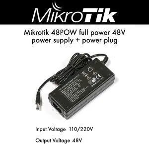 Mikrotik 48POW. 48v 30w Power Adapter + Power plug.