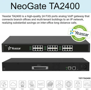 Yeastar YST-TA2400 NeoGate TA2400 - Analog VoIP Gateway Yeastar YST-TA2400 NeoGate TA2400 - Analog VoIP Gateway