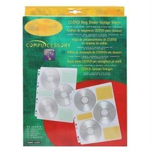 CD Media Binder Storage Pages 25 Refill Pages/PK