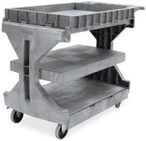Akro-Mils Utility Cart Foam Plastic 400 lb. Capacity 24"x45"x35" Gray 30936