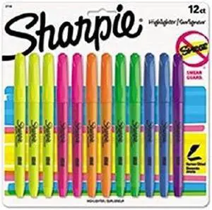 Sharpie Accent Pocket Style Highlighter Chisel Tip Assorted Ink 12 per Set 27145
