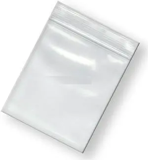 ZORO SELECT 5CNF9 Reclosable Bag, Zip Seal, 6 in L, 6 in W, 2 mil Thick, Low