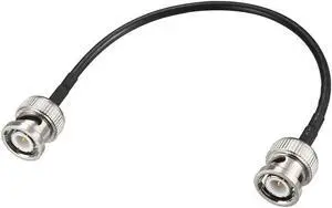 BNC Male to Male Coaxial Jumper Cable 50 ohm 6 inch RG174