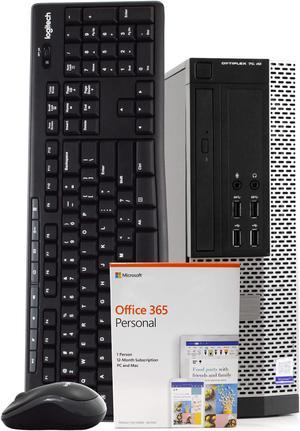 Refurbished Dell OptiPlex 7020 SFF PC Desktop Computer Intel i54590 33GHz 8GB RAM 500GB HDD Windows 10 Pro Microsoft Office 365 Personal Wireless Keyboard  Mouse New 16GB Flash Drive WiFi