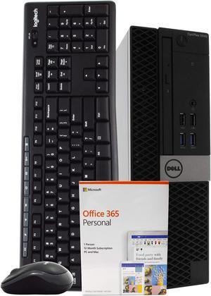 Refurbished Dell OptiPlex 5040 Small Form PC Desktop Computer Intel i56500 16GB RAM 2TB Hard Drive Microsoft Office 365 Personal Windows 10 Pro Wireless Keyboard  Mouse DVD WiFi HDMI USB 30