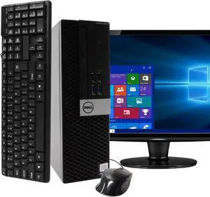 Dell OptiPlex 3040 Desktop Computer PC, 3.20 GHz Intel i5 Quad Core Gen 6, 16GB DDR3 RAM, 512GB SSD Hard Drive, Windows 10 Professional 64 bit,  24” Screen