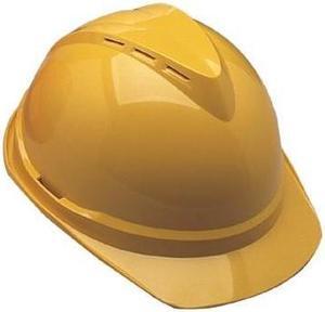 Hard Hat, Front Brim, Slotted, 4 pt. Ratchet, White