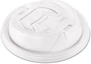 Optima Reclosable Lid, 12-24Oz Foam Cups, White, 100/Bag, 10 Bags/Cart