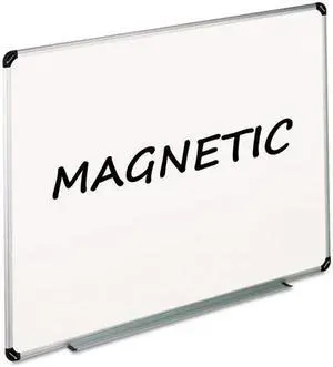 Magnetic Dry Erase Board, Melamine, 24 X 18, White, Aluminum/Plastic F