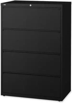 Lorell Lateral File 4-Drawer 42"x18-5/8"x52-1/2" Black 60552