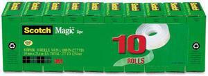 Magic Tape Value Pack, 3/4" X 1000", 1" Core, 10/Pack
