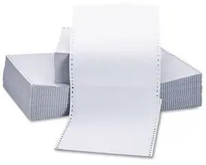 Two-Part Carbonless Paper, 15Lb, 9-1/2 X 11, Perforated, White, 1650 S