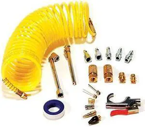 Primefit 20-Piece Air Accessory Kit with 25-Foot Recoil Air Hose