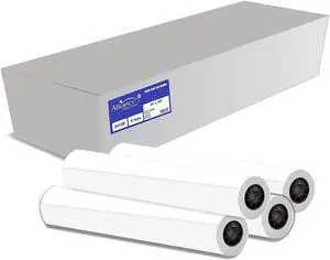 Alliance CAD Paper Rolls 24” x 150' 92 Bright 20lb - 4 Rolls Per Carton - Ink Jet Bond Rolls with 2" Core