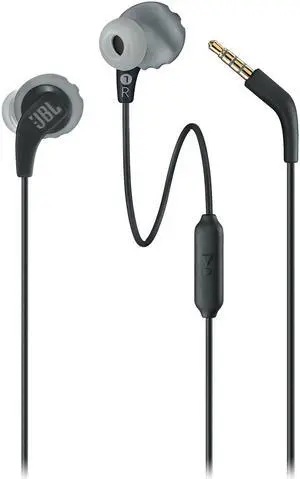 JBL Endurance RUN Sweatproof Sports In-Ear Headphones with One-Button Remote and Microphone (Black)