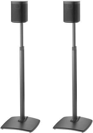 Sanus Adjustable Height Wireless Speaker Stands for Sonos ONE, PLAY:1, and PLAY:3 - Pair (Black)