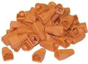 Cable Wholesale RJ45 Strain Relief Boots - Orange (50 Pcs Per Bag)