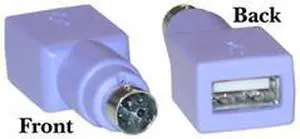 USB A Female to MiniDin6 (PS/2) Male, Adaptor (Purple)