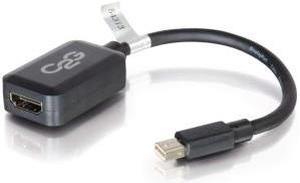 C2G 8in Mini DisplayPort Male to HDMI Female Adapter Converter - Black