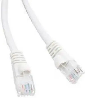 Cat5e White Ethernet Patch Cable, Snagless/Molded Boot, 200 foot