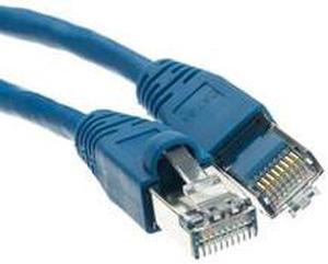 Shielded Cat6a Blue Ethernet Patch Cable, Snagless/Molded Boot, 500 MHz, 25 foot