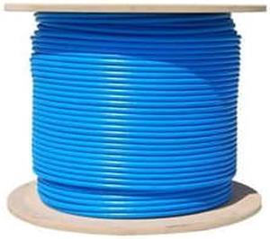 Bulk Cat6a Blue Ethernet Cable, 10 gig Solid, UTP (Unshielded Twisted Pair), 500Mhz, 23 AWG, Spool,