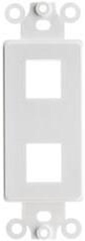 Cable Wholesale Decora Wall Plate Insert 2 Hole For Keystone Jack - White