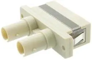 Cable Wholesale Fiber Optic Adapter, ST Female to SC Female, Duplex, Plastic Housing