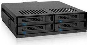 ICY DOCK MB324SP-B ExpressCage Drive Enclosure 4 Bay 2.5" SAS/SATA HDD & SSD Hot Swap Cage for External 5.25" Bay - Comparable to Tray-Less Design