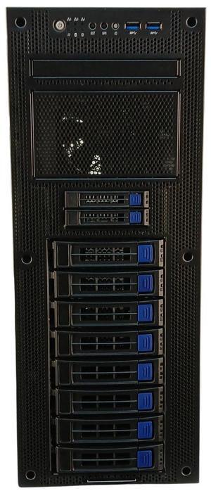 Tyan Thunder HX B5642F65TV10HR-2T-N 8 Bay LFF NVMe Capable Tower Server, Xeon Silver 4310 2.10GHz 12-Core CPU, 128GB 2933MHz Memory, 8x Trays, 2x 960GB NVMe SSD, 2x 10GbE BaseT RJ45