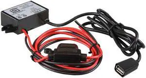 Ram Mounts RAM-GDS-CHARGE-V5U GDS Modular Hardwire Charger - 8 to 40 Volts DC - 2.5 Amps - 5 Volts