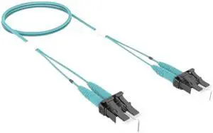CommScope FEXLCLC42-EXF014 14-Feet LazrSPEED OM4 Fiber Patch Cable - 2 Fiber - LC to LC - Duplex - Riser - Aqua