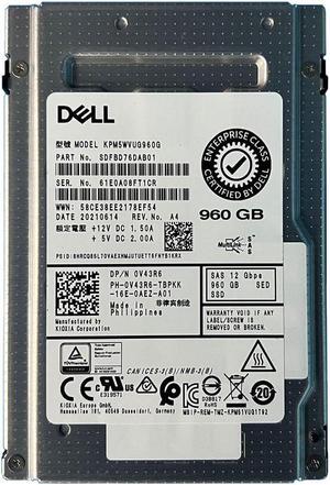 Dell V43R6 SED FIPS TLC Hot Plug Solid State Drive - 960 GB - 2.5-Inch - SAS 12gb/s - 1.2gpbs - Mix Use