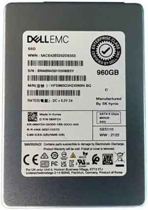Dell 6NFDV 512e TLC Hot Swap Solid State Drive - 960 GB - SATA 6GBPS - Read Intensive Endurance - 2.5 Inch Dell 6NFDV 512e TLC Hot Swap Solid State Drive - 960 GB - SATA 6GBPS - Read Intensive Endurance - 2.5 Inch