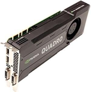 PNY Quadro K5000 Graphic Card - 4 GB GDDR5 - PCI Express 2.0 x16 - Dual Slot Space Required - 256 bit Bus Width - 3840 x 2160 - Fan Cooler - DirectX 11.0, OpenGL 4.3, OpenCL, DirectCompute 5.0 - 2 ...