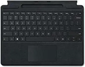Microsoft Surface Pro Signature Keyboard - Black - Docking Connectivity - English - QWERTY Layout - Tablet - TouchPad - Mechanical Keyswitch - Black