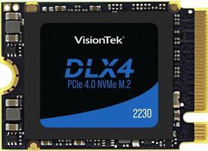 VisionTek DLX4 1 TB Solid State Drive - M.2 2230 Internal - PCI Express NVMe (PCI Express NVMe 4.0 x4) - Desktop PC Device Supported - 500 TB TBW - 5200 MB/s Maximum Read Transfer Rate - 256-bit ...