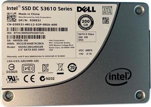 Dell 3053J 200 GB 2.5 Inches Internal Solid State Drive - 6 Gbps - SATA - Multi Level Cell - Read Intensive - 7 MM - Intel DC S3610 Series - SSDSC2BG200G4R