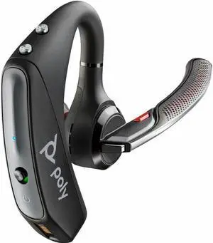 Poly Voyager 5200 USB-A Bluetooth Headset + BT700 Dongle - Google Assistant, Siri - Mono - USB Type A - Wireless - Bluetooth - 98.4 ft - 32 Ohm - 100 Hz - 20 kHz - Over-the-ear, Earbud - Monaural ...