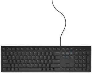 Dell KB216-BK-ENG-INT (Dell 8017N) Wired USB Keyboard - Black - US/EU - 104 Key - Full Size - Qwerty