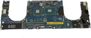 Dell GDXD5 Laptop Motherboard - Intel Xeon E3-1505M V6 CPU - 2-slot DDR4 SO-DIMM Compatible - Nvidia Quadro M1200 4GB GDDR5 Discrete GPU