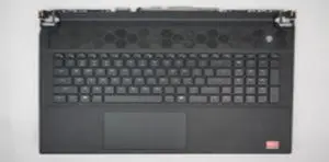 Dell MVCNK Palmrest with US English Backlit Keyboard and Touchpad Assembly for Alienware m18 R1 Gaming Laptop - Black