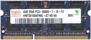 Hynix HMT351S6AFR8C-G7 4GB Memory Module - DDR3 SDRAM - 1066Mhz - 204-Pin / Sodimm - PC3-8500S - Non-ECC - Unbuffered - 1.5 Volts
