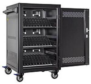 Anywhere Cart 30 Bay Cart - 4 Casters - 4" Caster Size - Metal - 24.3" Width x 25.2" Depth x 44.9" Height - For 30 Devices