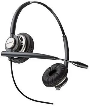 HP EncorePro 720D 783N4AA Quick Disconnect Binaural Digital Headset - Black - On-ear - Noise Cancelling Microphone - TAA Compliant