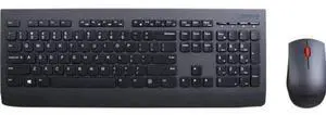 Lenovo 4X30H56808 French Canadian 445 Wireless Keyboard & 3 Button Scroll Mouse Combo - Black
