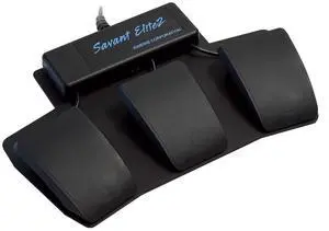Kinesis FP30A Savant Elite2 Triple Foot Pedal - Black - Wired - USB