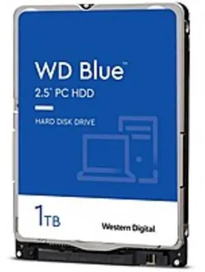 WD Blue WD10SPZX 1 TB Hard Drive - 2.5" Internal - SATA (SATA/600) - 5400rpm - 128 MB Buffer